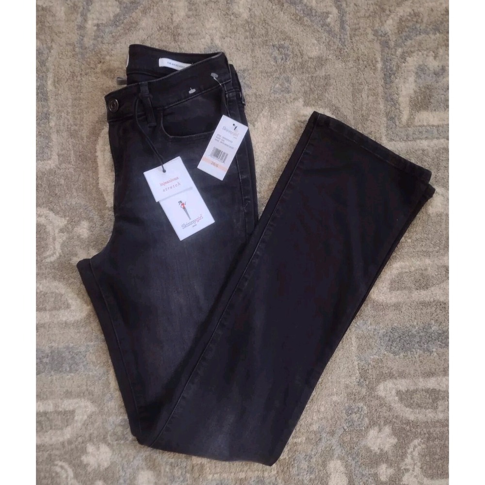 Skinny Girl Jeans Bryn Micro Boot Cut Women Jeans 28x32" Black Grudge NWT